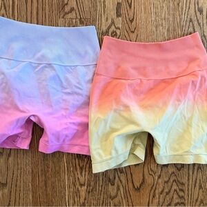 Vibrant Gradient Bike Shorts Set